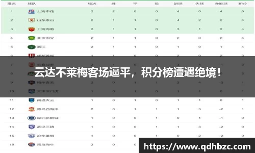 云达不莱梅客场逼平，积分榜遭遇绝境！