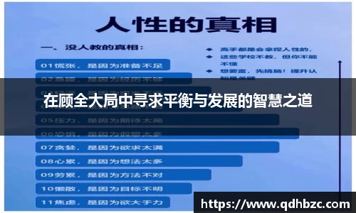 在顾全大局中寻求平衡与发展的智慧之道